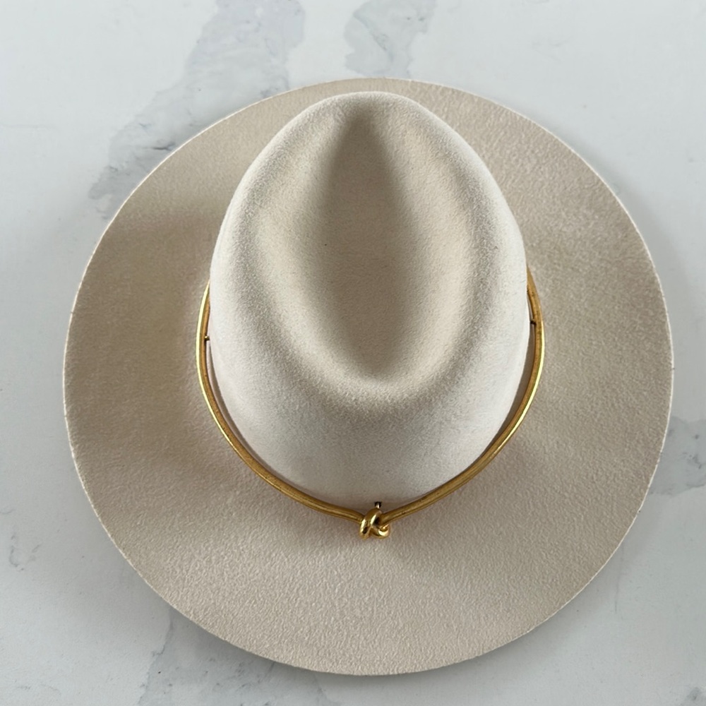KIN/K cream felt hat